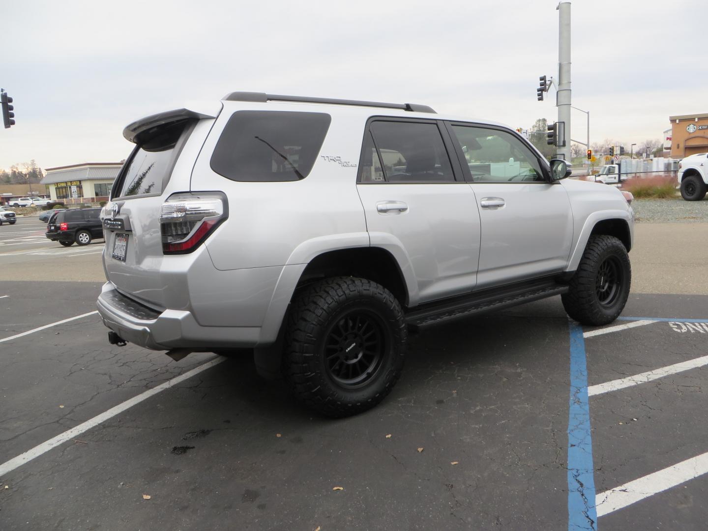 2022 SILVER /BLACK Toyota 4Runner TRD Off-road Premium (JTERU5JR0N6) with an V6, 4.0 Liter engine, Automatic, 5-Spd w/Sequential Shift transmission, located at 2630 Grass Valley Highway, Auburn, CA, 95603, (530) 508-5100, 38.937893, -121.095482 - Bilstein 5100 series front struts and rear shocks, 17" Modco wheels, and 285 Nitto Ridge Grappler tires. - Photo#4